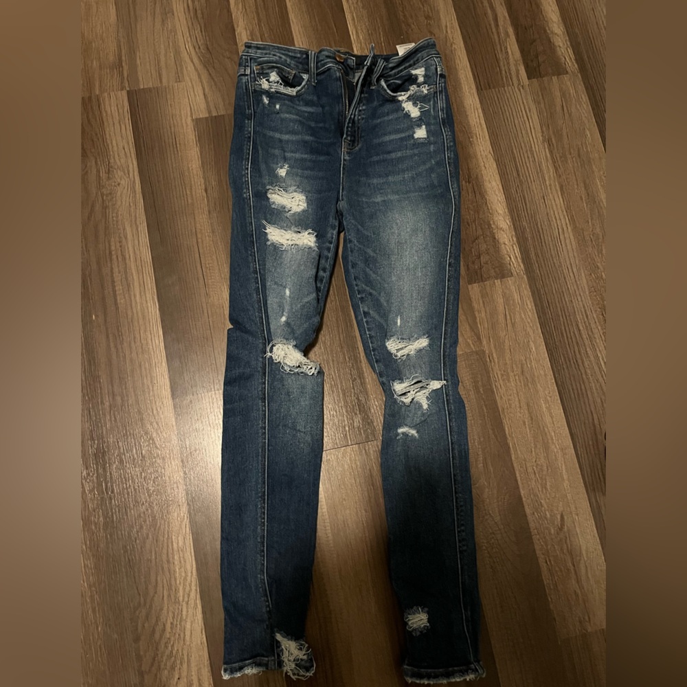 Flying monkey skinny jeans dark wash